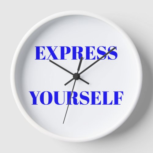 Motivational words ideal inspirational cute design clock