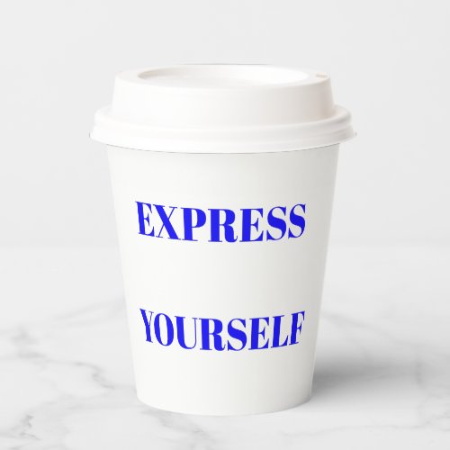 Motivational words ideal inspirational cute design paper cups