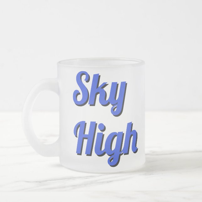 Motivational words inspirational cute design T-Shi Frosted Glass Coffee Mug (Left)