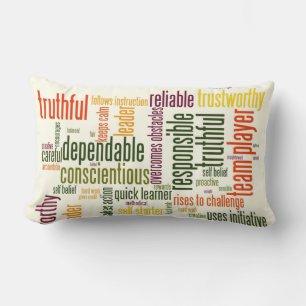 Motivational Words inspire positive change Lumbar Pillow