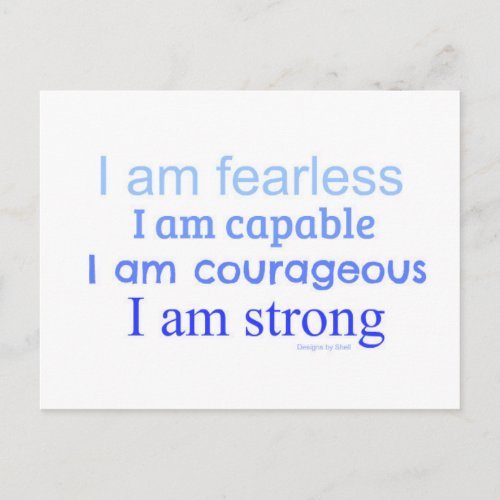 Motivational Words of Affirmation Postcard