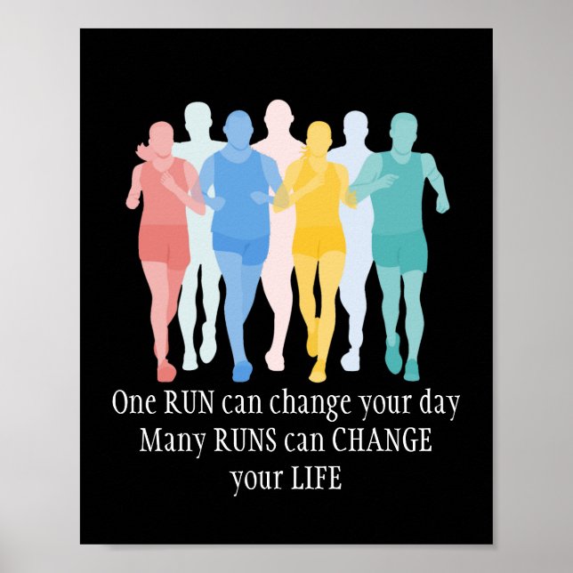 Motivational Words, Running Life Changing Poster (Front)