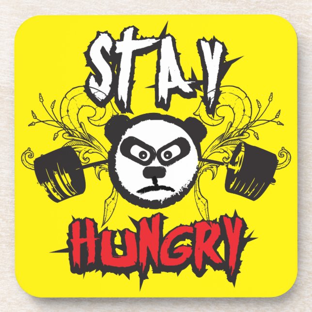 Motivational Words - Stay Hungry Coaster (Front)