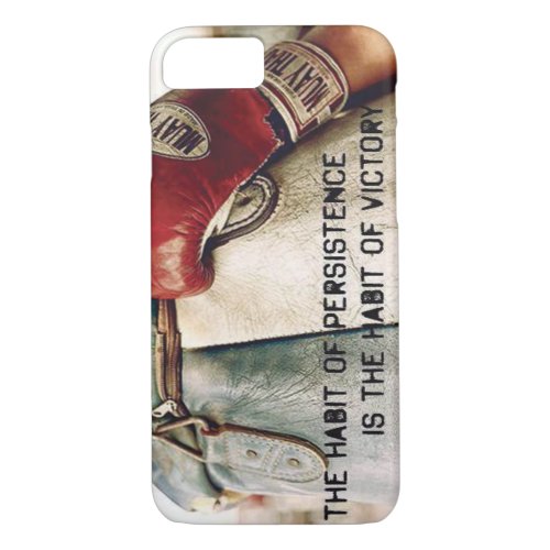 Motivational Words _ The Habit of Persistence iPhone 87 Case