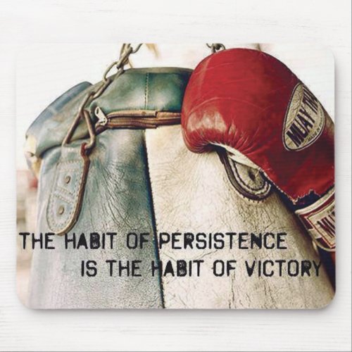 Motivational Words _ The Habit of Persistence Mouse Pad