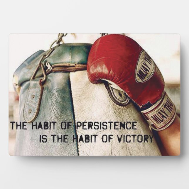 Motivational Words - The Habit of Persistence Plaque (Front)