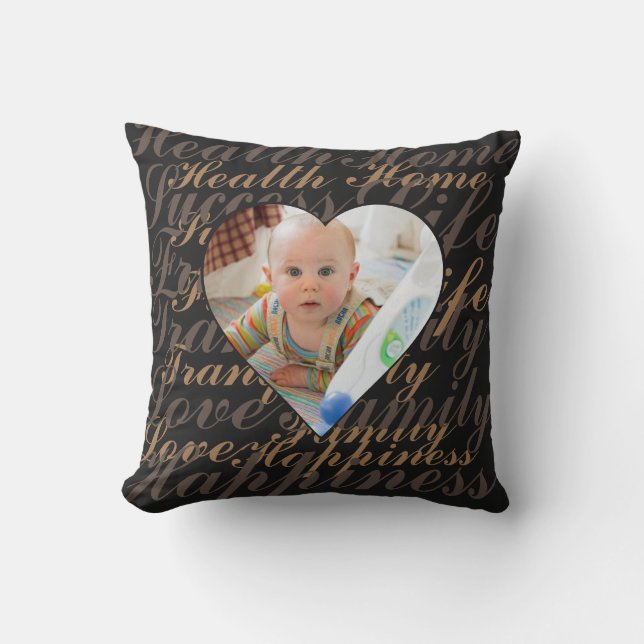 Motivational words throw pillow (Front)