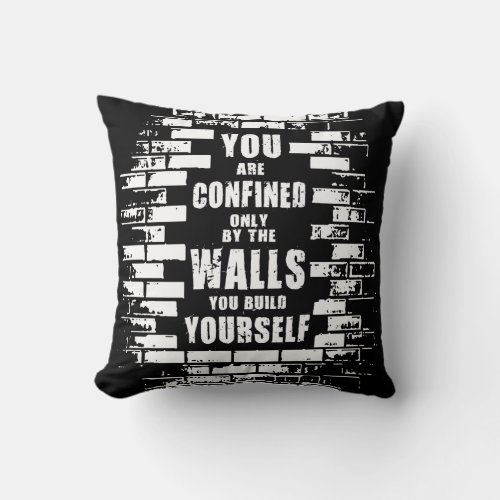 Motivational Words _ Walls _ Workout Motivational Throw Pillow
