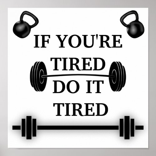 Motivational Workout Fitness Gym Quote Poster