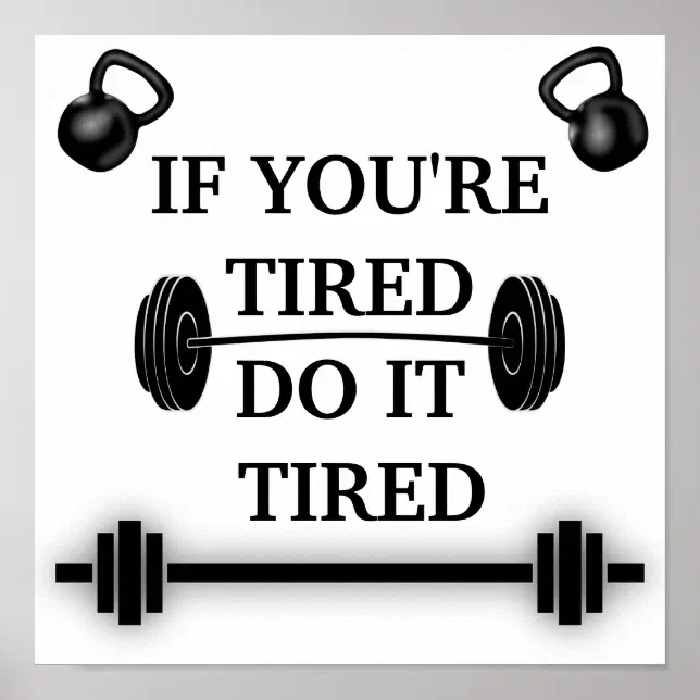 Motivational Workout Fitness Gym Quote Poster | Zazzle