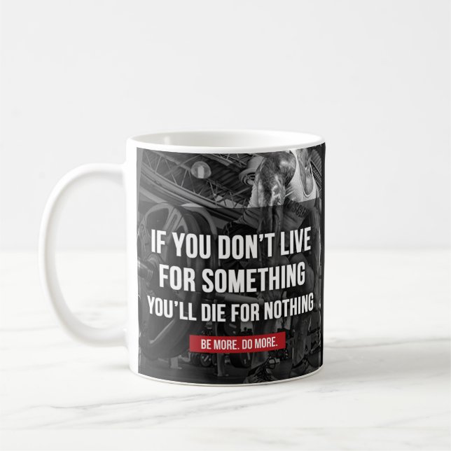 Motivational Workout Words Coffee Mug (Left)