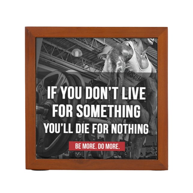 Motivational Workout Words Desk Organizer (Front)