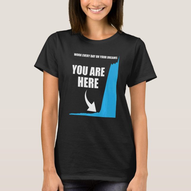 Motivational Your are here Success Motivation T-Shirt (Front)