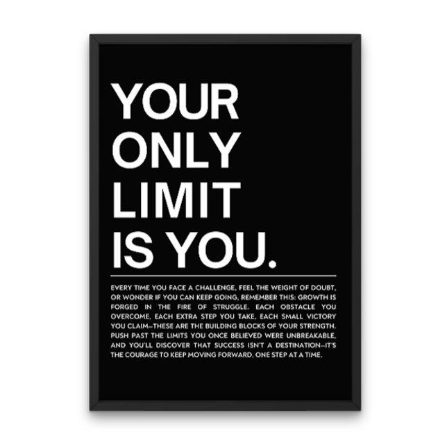 Motivational Your Only Limit Is You Gym Wall Decor (Creator Uploaded)