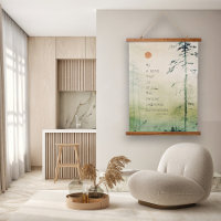 Wood Topped Wall Tapestry