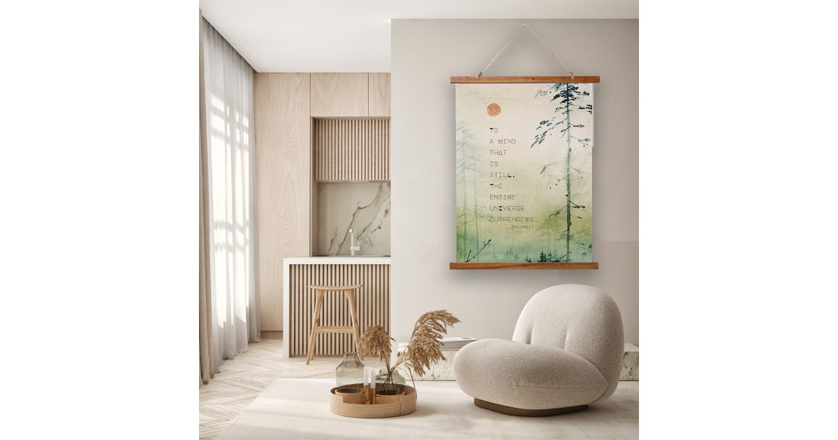 Motivational Zen Quote Asian Art Wood Hanging Tapestry | Zazzle