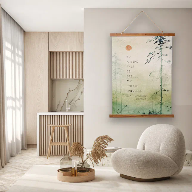 Motivational Zen Quote Asian Art Wood Hanging Tapestry | Zazzle