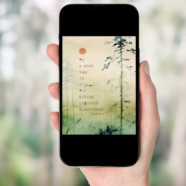 Motivational Zen Quote Watercolor Landscape Poster (Front Digital)