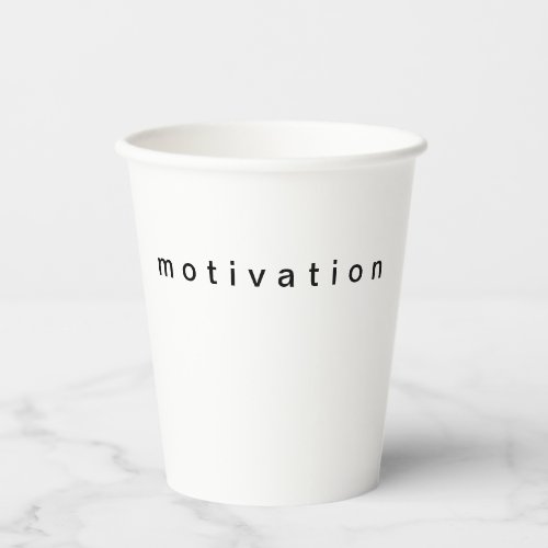 motivationn typography paper cups