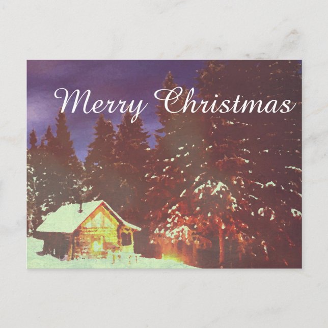 Motive for Christmas winters wonderland Holiday Postcard (Front)