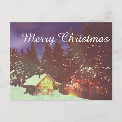 Motive for Christmas winters wonderland Holiday Postcard