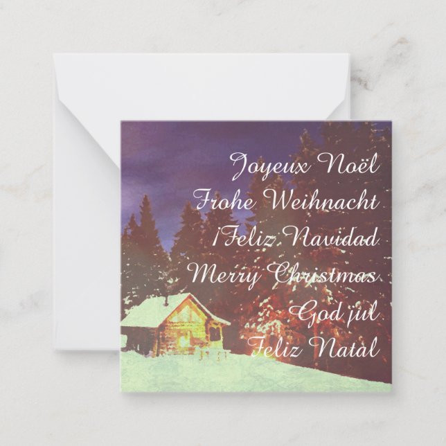 Motive for Christmas winters wonderland Note Card (Front)