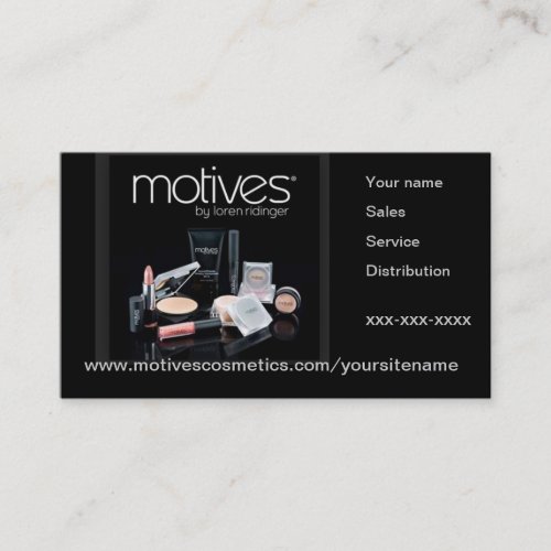Motives Cosmetics Distributor Business Card
