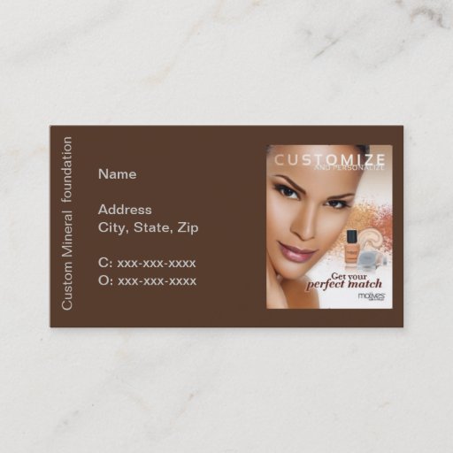 Customizable Motives Custom Blend Foundation Business Card
