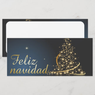 Motivo navideño azul con dorado árbol de navidad.