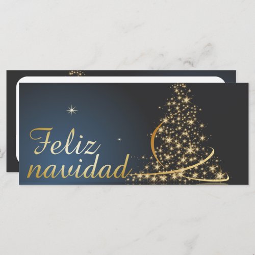 Motivo navideo azul con dorado rbol de navidad