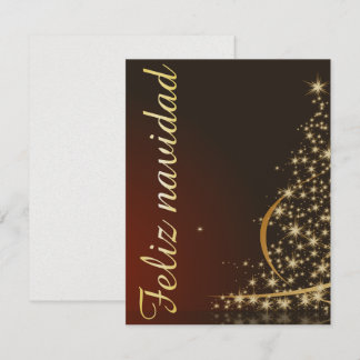 Motivo navideño rojo con dorado árbol de navidad. invitation