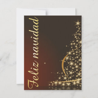 Motivo navideño rojo con dorado árbol de navidad. invitation