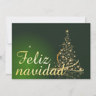 Motivo navideño verde con arbol de navidad.