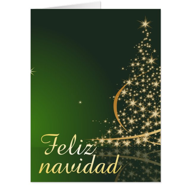 Motivo navideño verde con arbol de navidad. card (Front)