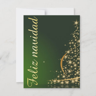 Motivo navideño verde con arbol de navidad. invitation