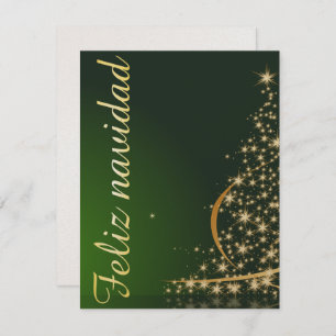 Motivo navideño verde con arbol de navidad. invitation