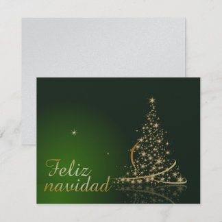 Motivo navideño verde con arbol de navidad. invitation