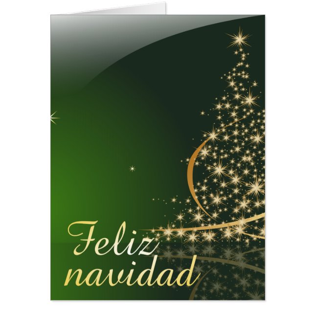 Motivo navideño verde con arbol de navidad. V2.0 Card (Front)