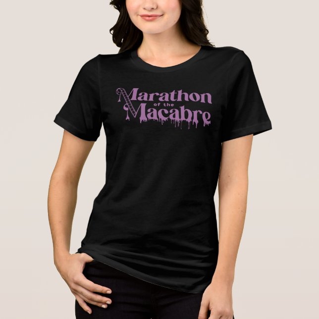 MOTM24 Logo Women's Shirt - Purple on Black (Front)