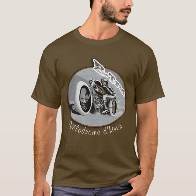 moto board track racer T-Shirt (Front)