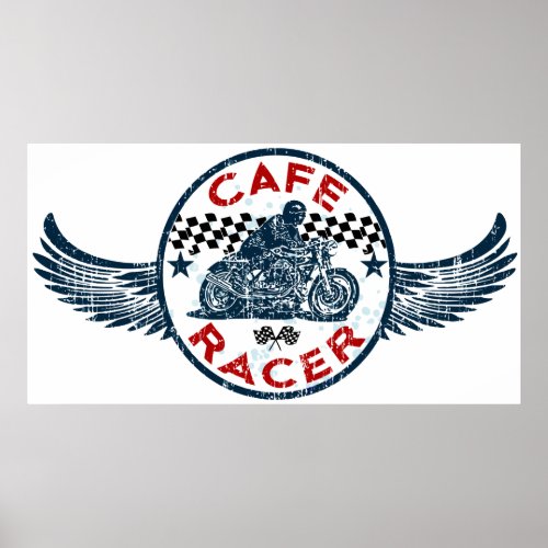 Moto Cafe racer Poster