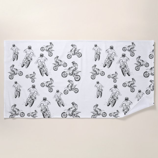 Moto Cross Beach Towel (Front)