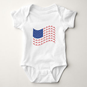 mOTO-cROSS-fLAG-wAVE Baby Bodysuit