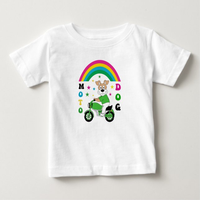 Moto Dog Baby T-Shirt (Front)