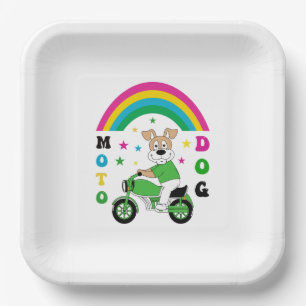 Moto Dog Paper Plates