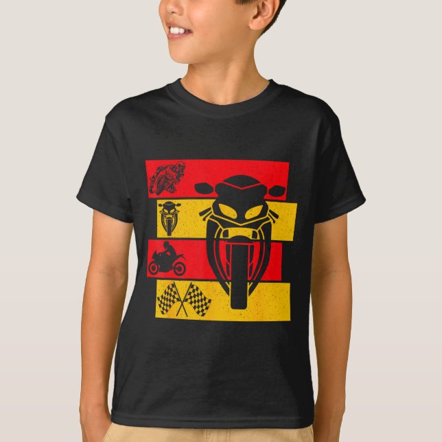 Moto Gp Motorcycle Gp Racing Motorcycles Biker Boy T-Shirt (Front)