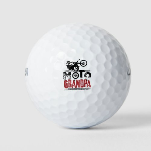 Moto Grandpa Motocross BMS Dirt Bike Golf Balls