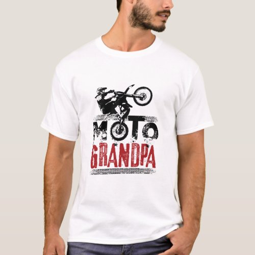 Moto Grandpa Motocross BMS Dirt Bike T_Shirt