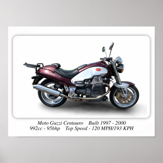 Moto Guzzi Centauro Classic Motorcycle - A3 Size  Poster (Front)