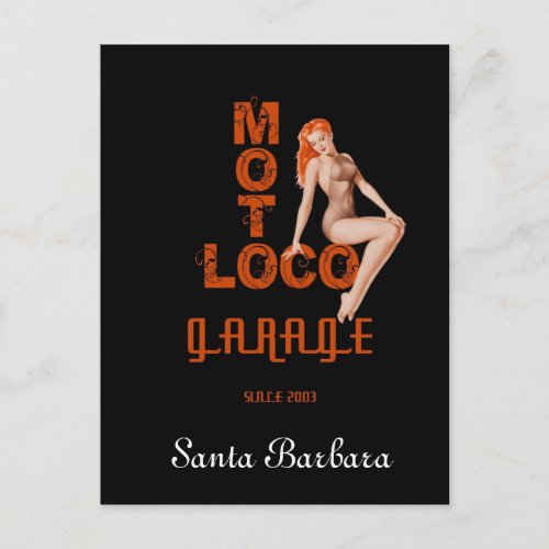 Moto Loco Santa Barbara Postcard